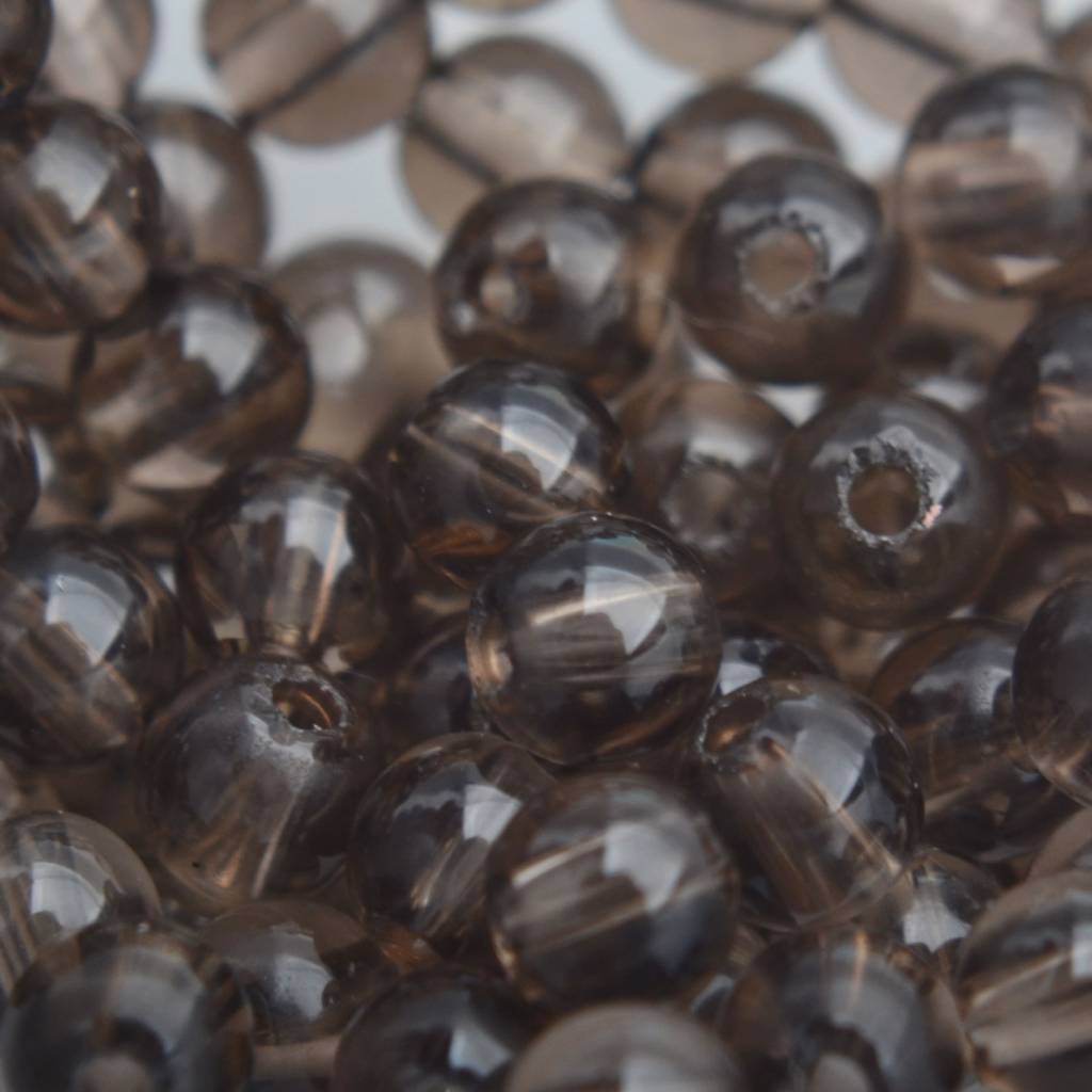 Edelsteen kraal Smokey quartz rond 4mm - 10 stuks-Kraaltjes van Renate