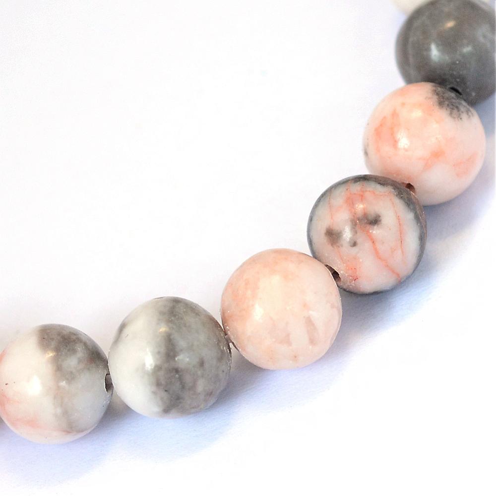 Edelsteen kraal Zebra Jasper rond 4mm - 20 stuks-Kralen-Kraaltjes van Renate