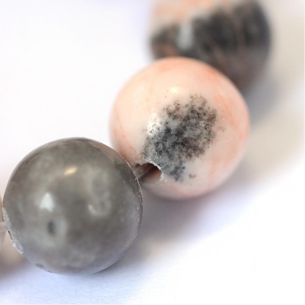 Edelsteen kraal Zebra Jasper rond 4mm - 20 stuks-Kralen-Kraaltjes van Renate
