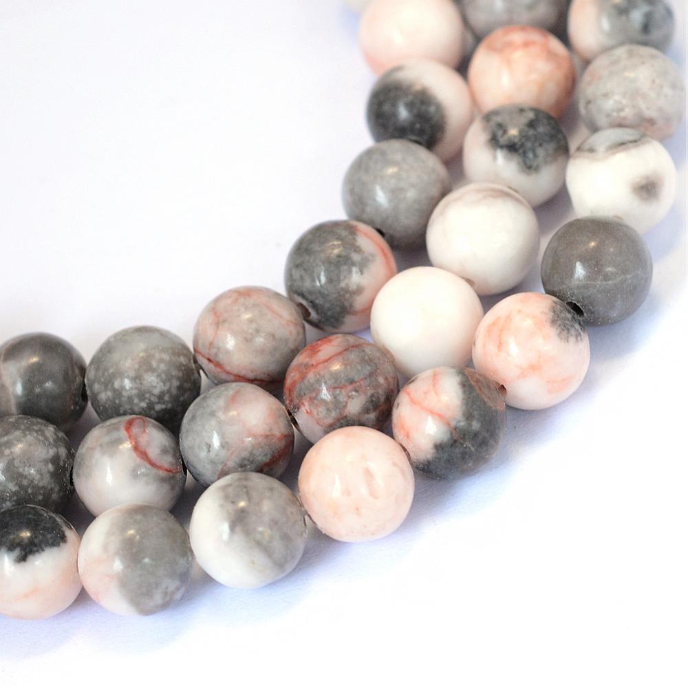 Edelsteen kraal Zebra Jasper rond 4mm - 20 stuks-Kralen-Kraaltjes van Renate