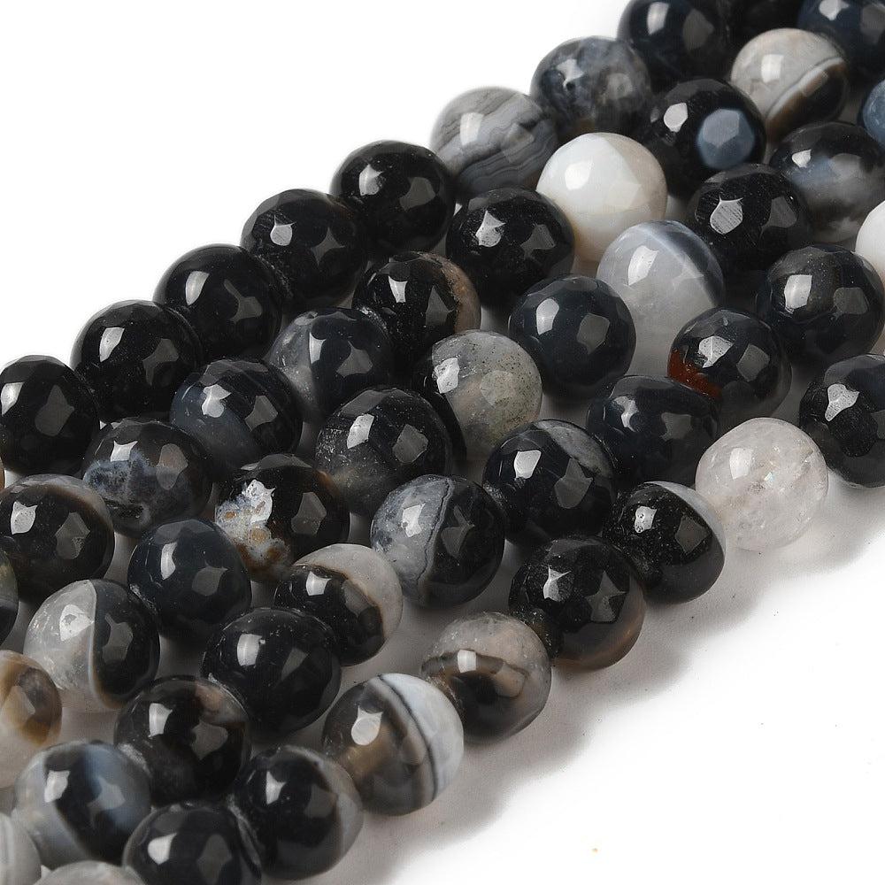 Edelsteen kraal agaat faceted black 8mm-Kralen-Kraaltjes van Renate