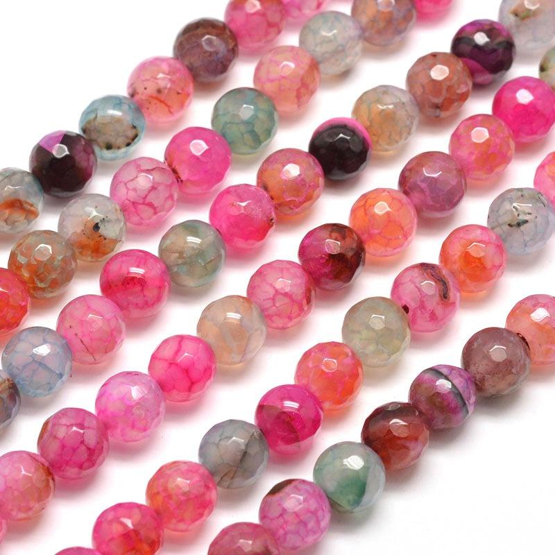 Edelsteen kraal agaat hot pink 8mm-Kralen-Kraaltjes van Renate