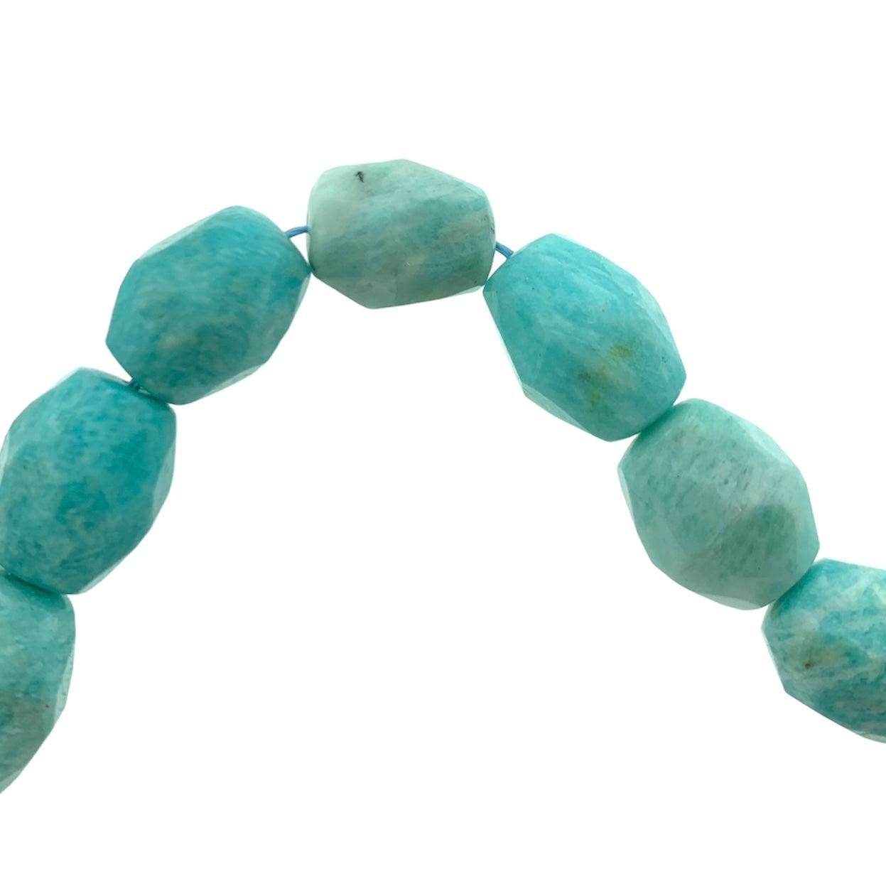 Edelsteen kraal amazonite ovaal 18x12mm-Kralen-Kraaltjes van Renate