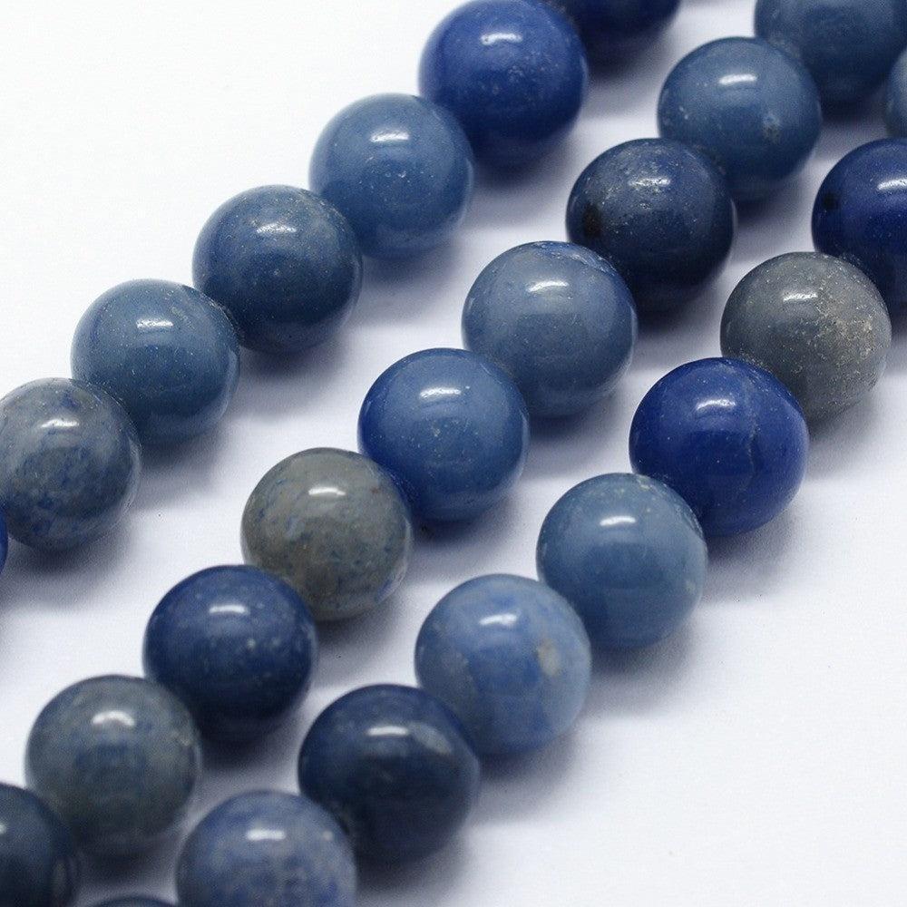 Edelsteen kraal aventurijn blauw rond 4mm - 22 stuks-Kralen-Kraaltjes van Renate