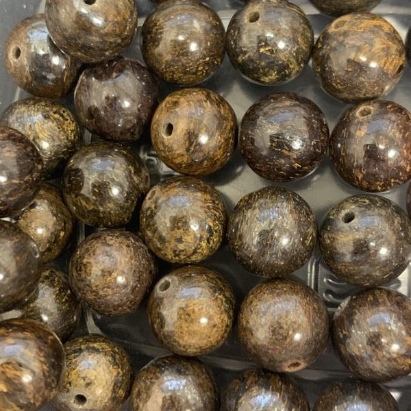 Edelsteen kraal bronzite rond 10mm-Kraaltjes van Renate