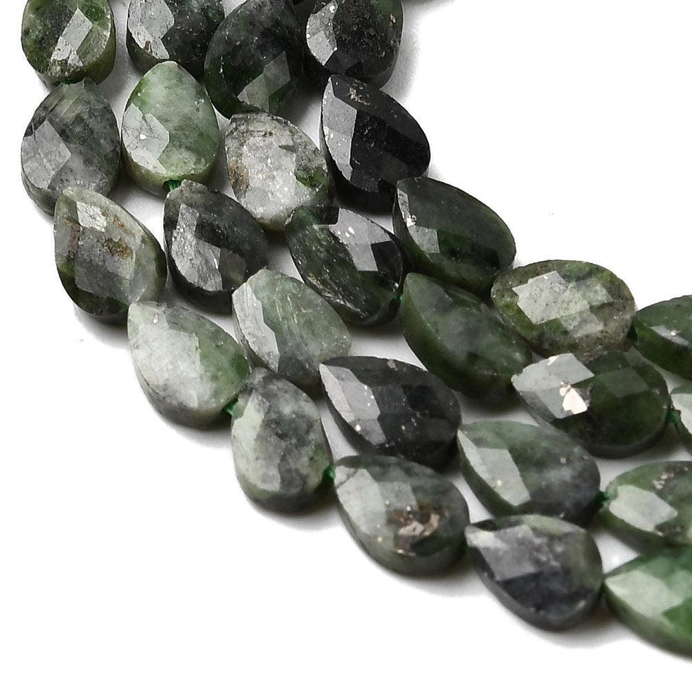 Edelsteen kraal druppel Diopsiet 6mm - per stuk-Kralen-Kraaltjes van Renate