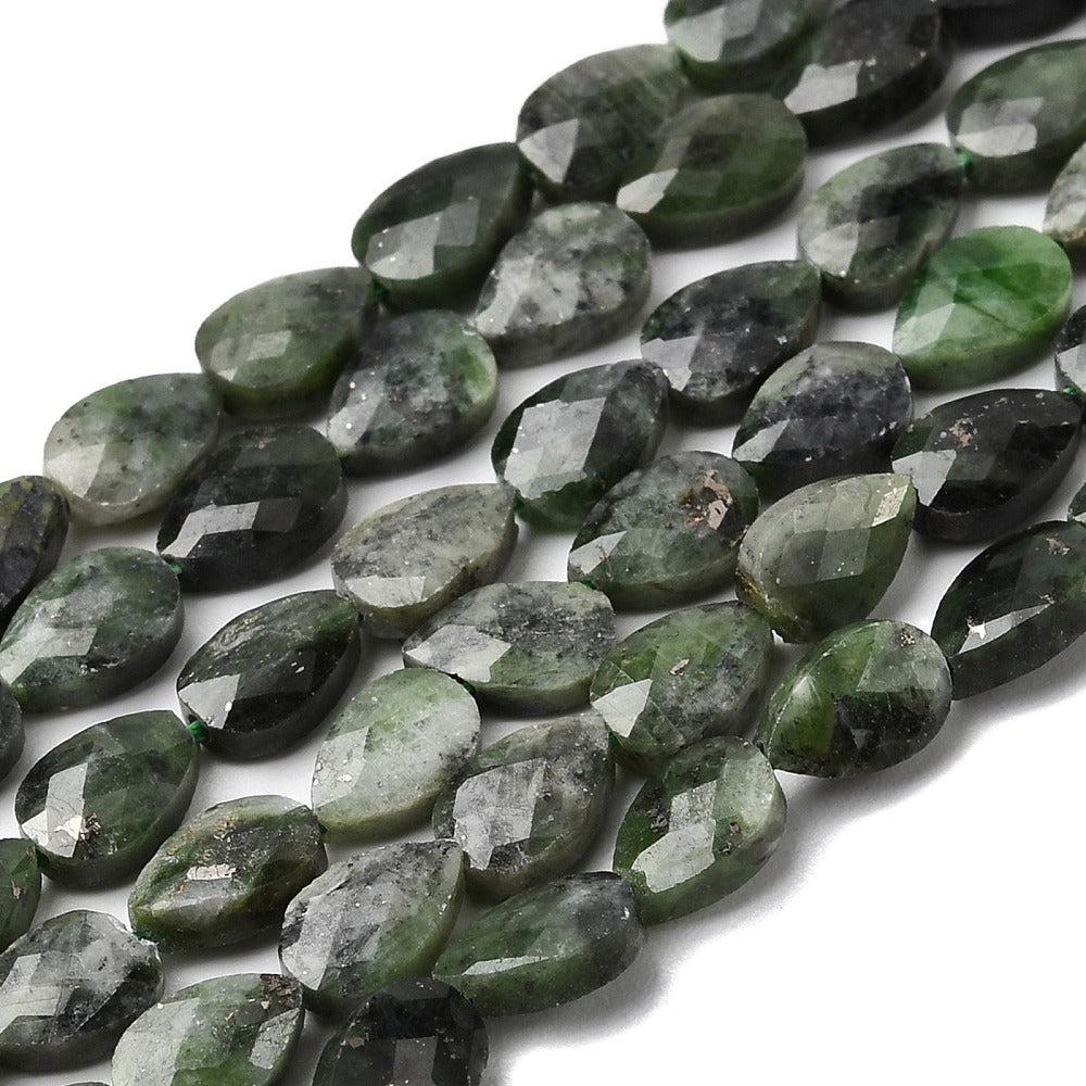 Edelsteen kraal druppel Diopsiet 6mm - per stuk-Kralen-Kraaltjes van Renate