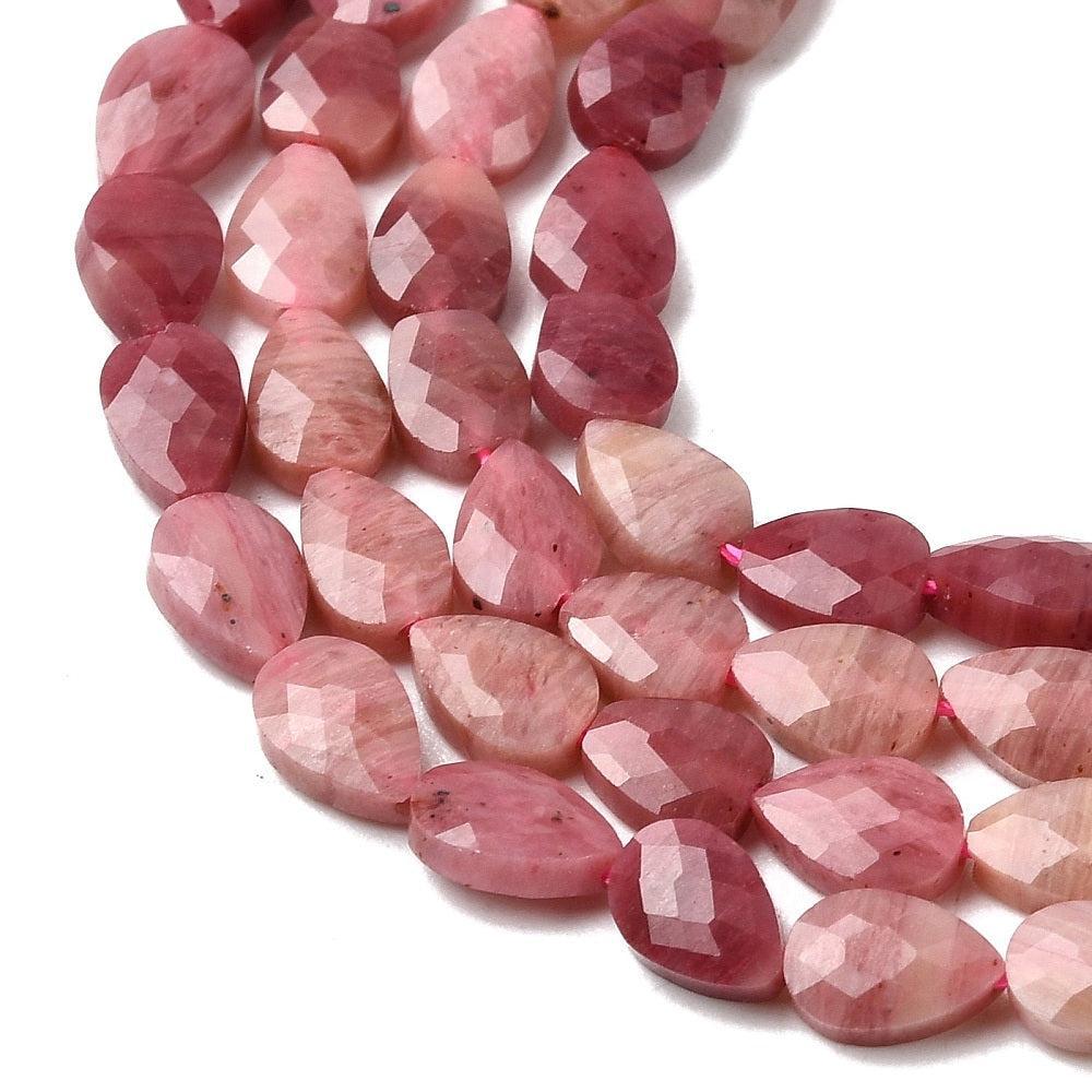 Edelsteen kraal druppel Rhodoniet 6mm - per stuk-Kralen-Kraaltjes van Renate