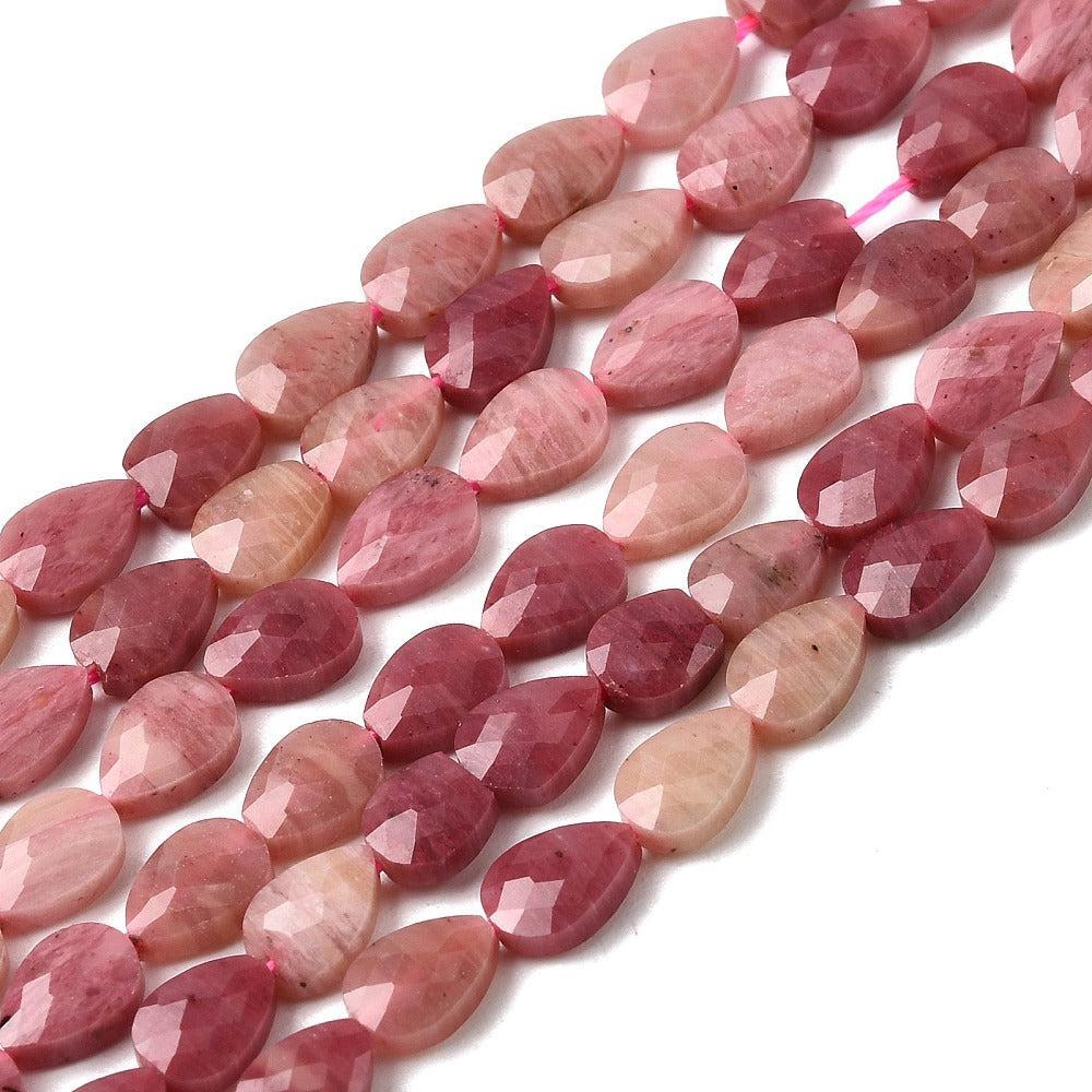 Edelsteen kraal druppel Rhodoniet 6mm - per stuk-Kralen-Kraaltjes van Renate