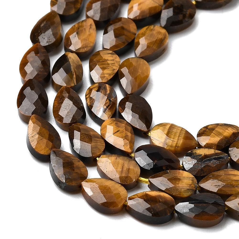 Edelsteen kraal druppel Tijgeroog 6mm - per stuk-Kralen-Kraaltjes van Renate