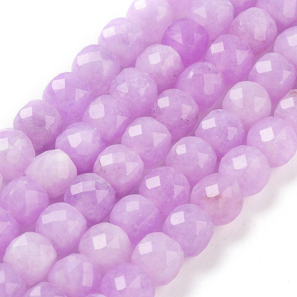 Edelsteen kraal faceted jade plum 7mm- per stuk-Kralen-Kraaltjes van Renate