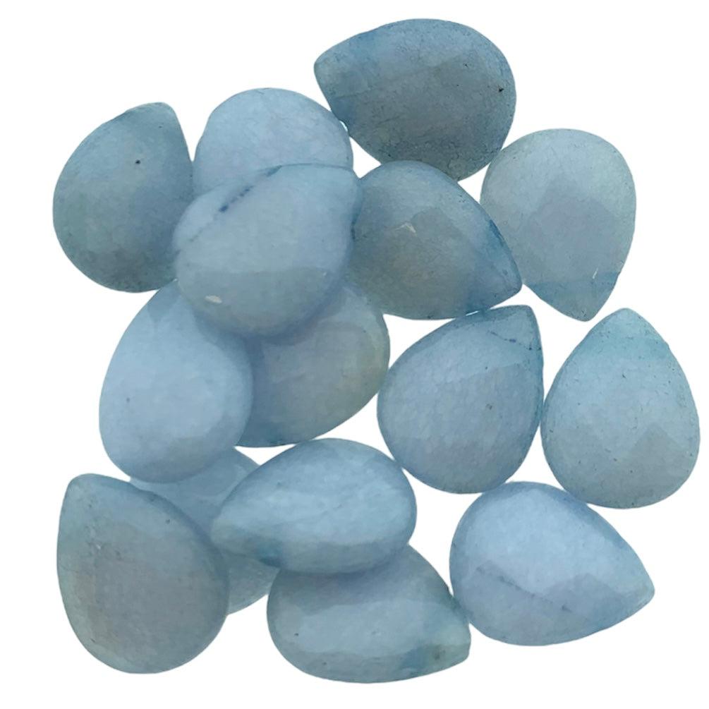 Edelsteen kraal jade blauw teardrop 15x6mm-Kralen-Kraaltjes van Renate