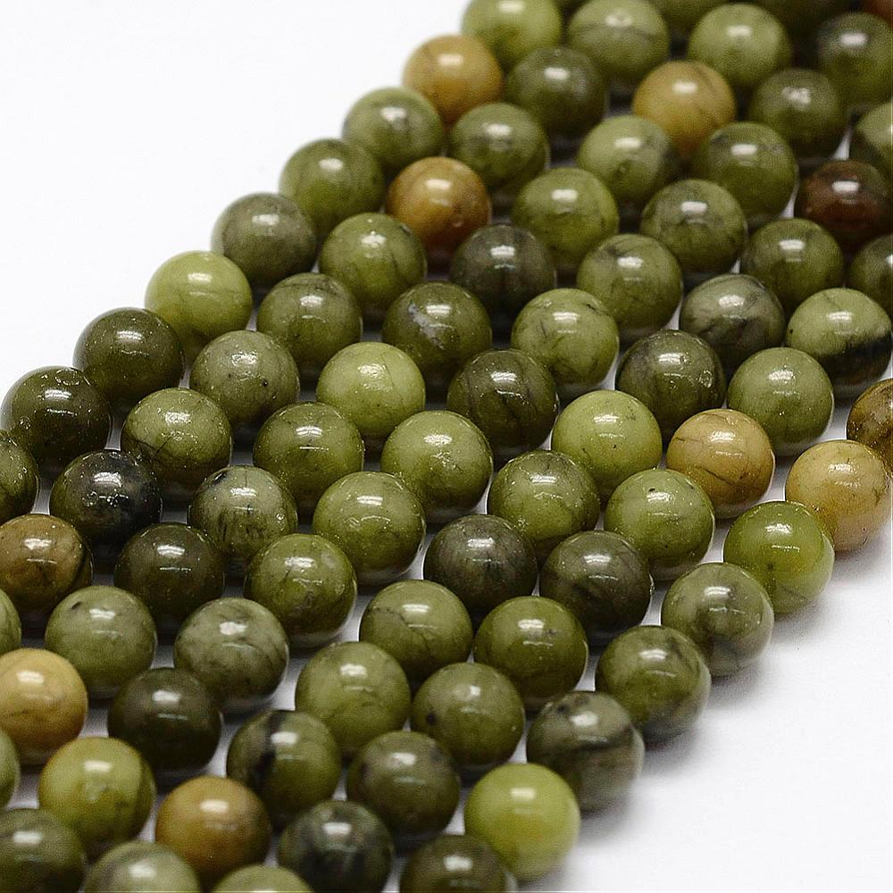 Edelsteen kraal jade groen rond 6mm - 15 stuks-Kralen-Kraaltjes van Renate