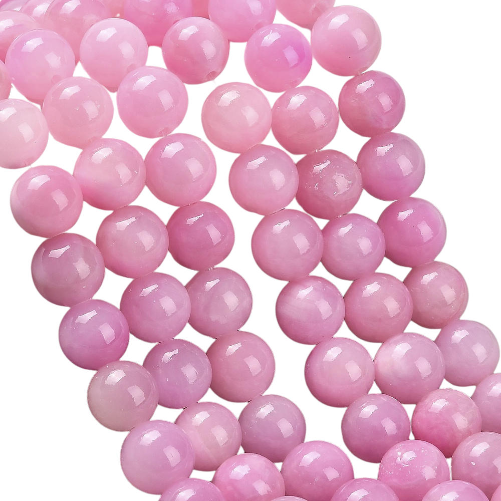 Edelsteen kraal malaysia jade Pink rond 10mm - per stuk-Kralen-Kraaltjes van Renate