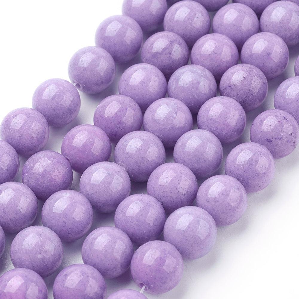 Edelsteen kraal malaysia jade Violet Paars rond 10mm - per stuk-Kralen-Kraaltjes van Renate