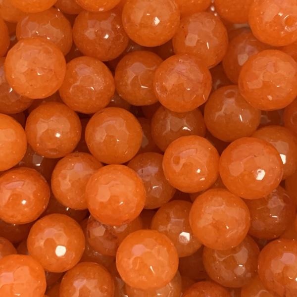 Edelsteen kraal malaysia jade coral facet rond 10mm-Kraaltjes van Renate