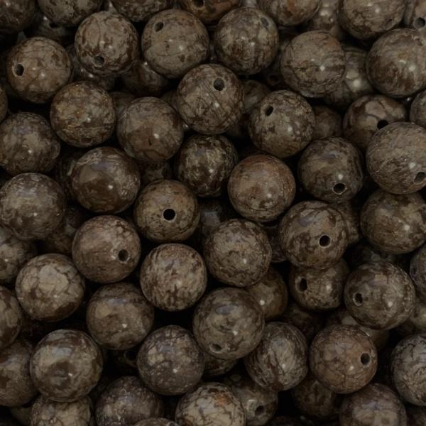 Edelsteen kraal natural snowflake obsidian rond 8mm-Kraaltjes van Renate
