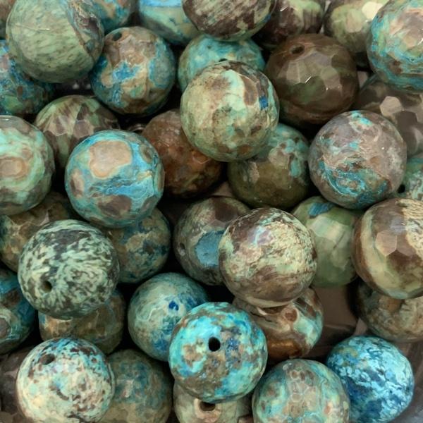 Edelsteen kraal ocean jasper facet rond 12mm-Kraaltjes van Renate