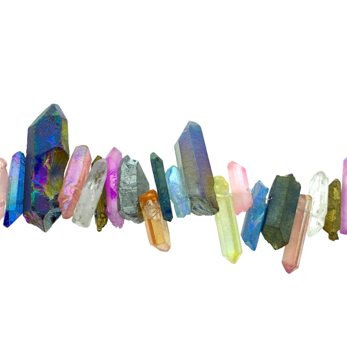 Edelsteen kraal quartz colorful 20x6mm-Kralen-Kraaltjes van Renate