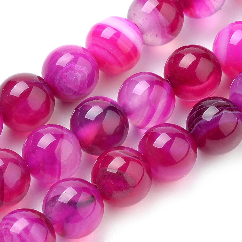 Edelsteen kraal rond Natural fuchsia 8mm-Kralen-Kraaltjes van Renate