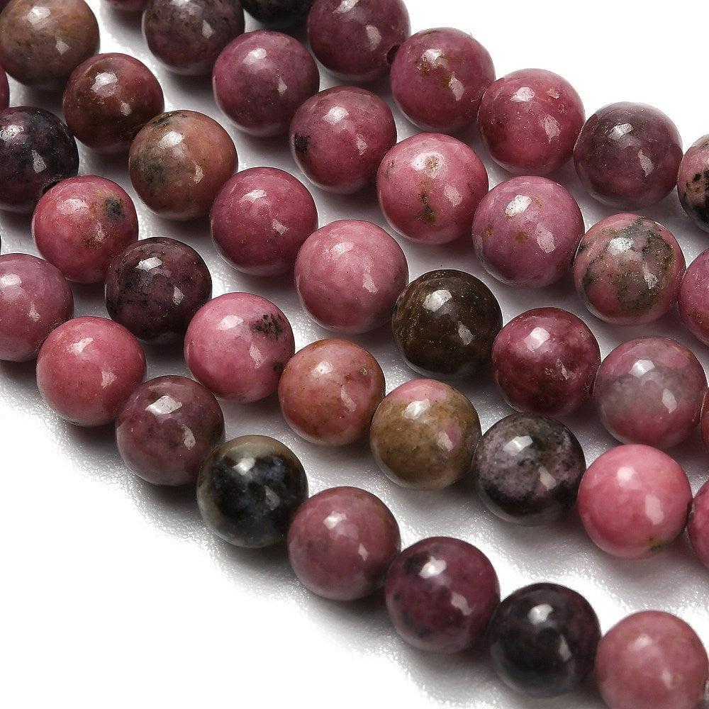 Edelsteen kraal rond Rhodoniet 6mm - per stuk-Kralen-Kraaltjes van Renate