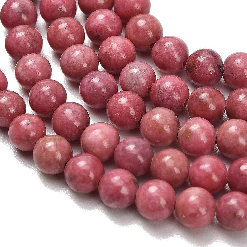 Edelsteen kraal rond Rhodoniet 6mm - per stuk-Kralen-Kraaltjes van Renate