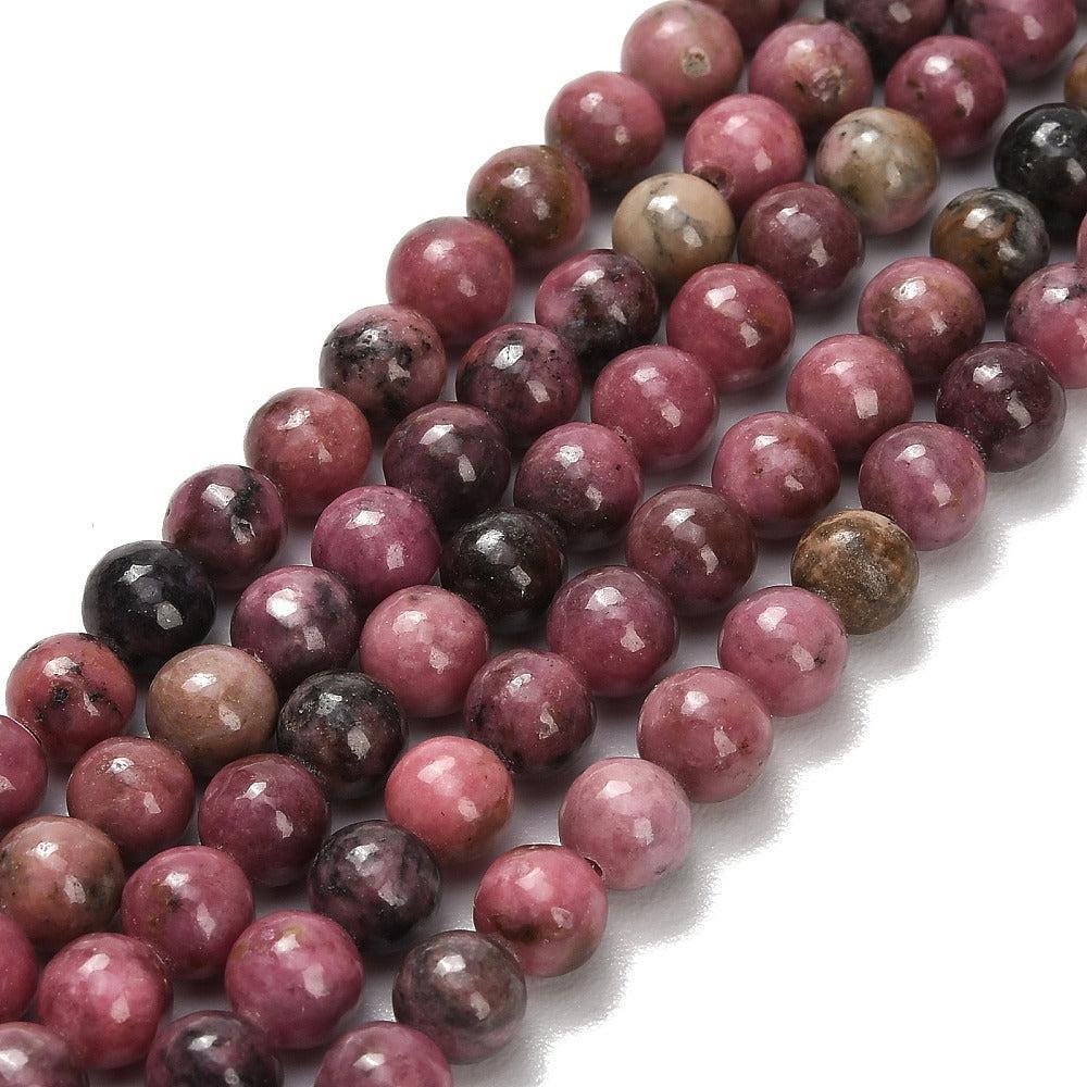 Edelsteen kraal rond Rhodoniet 6mm - per stuk-Kralen-Kraaltjes van Renate