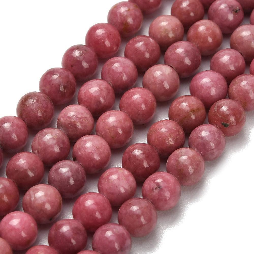 Edelsteen kraal rond Rhodoniet 6mm - per stuk-Kralen-Kraaltjes van Renate