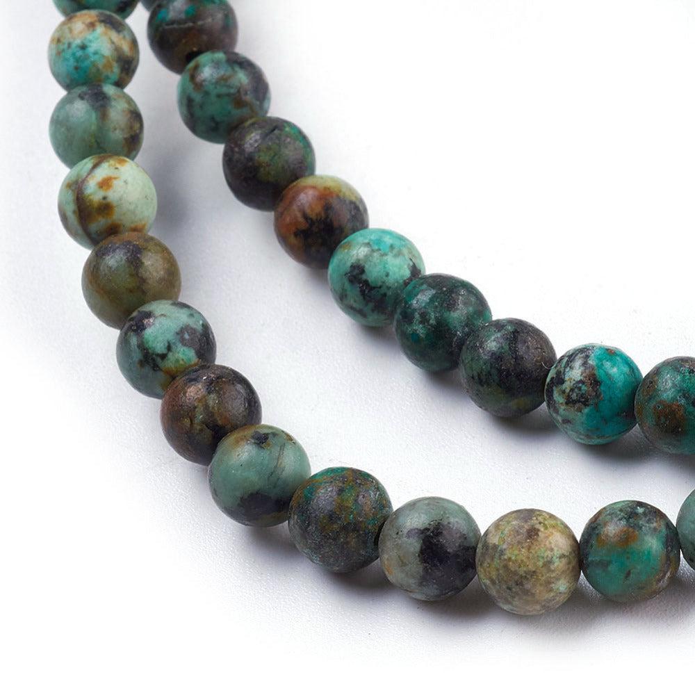 Edelsteen kraal rond afrikaans turquoise jasper 6mm - 15 stuks-Kralen-Kraaltjes van Renate