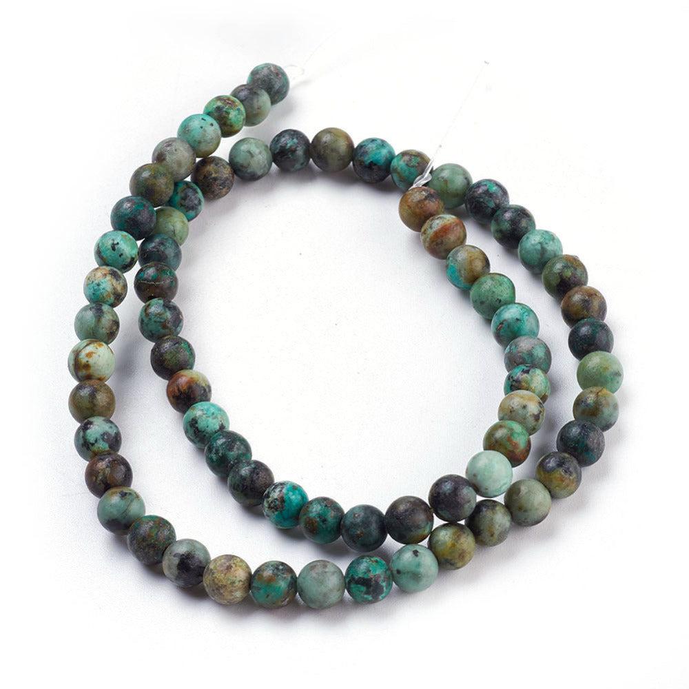 Edelsteen kraal rond afrikaans turquoise jasper 6mm - 15 stuks-Kralen-Kraaltjes van Renate