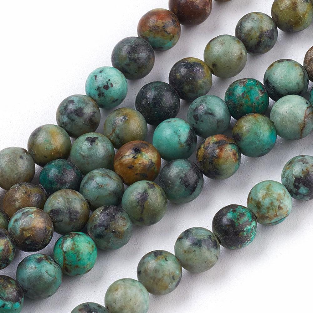 Edelsteen kraal rond afrikaans turquoise jasper 6mm - 15 stuks-Kralen-Kraaltjes van Renate