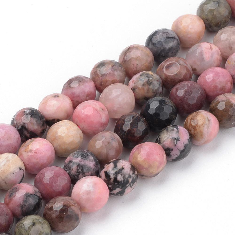 Edelsteen kraal rond rhodonite 4mm - 10 stuks-Kralen-Kraaltjes van Renate