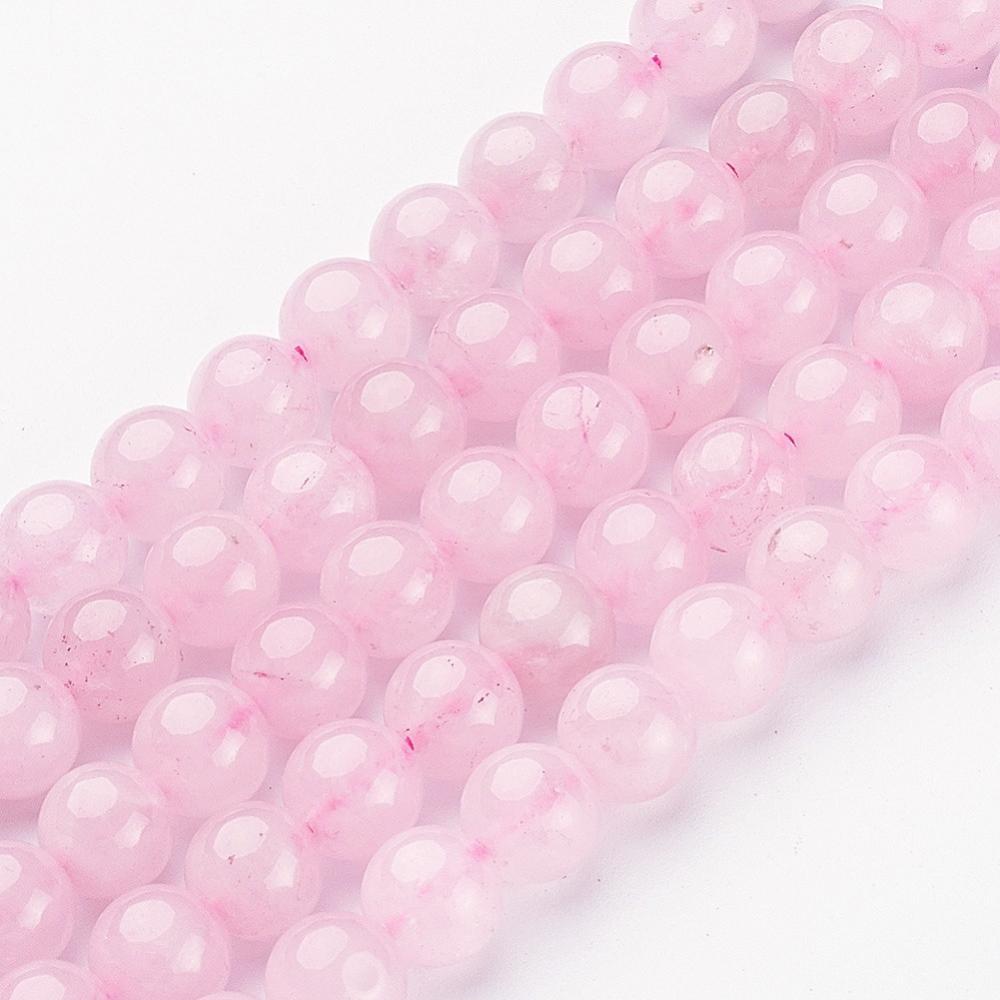 Edelsteen kraal rose quartz rond 8mm-Kralen-Kraaltjes van Renate