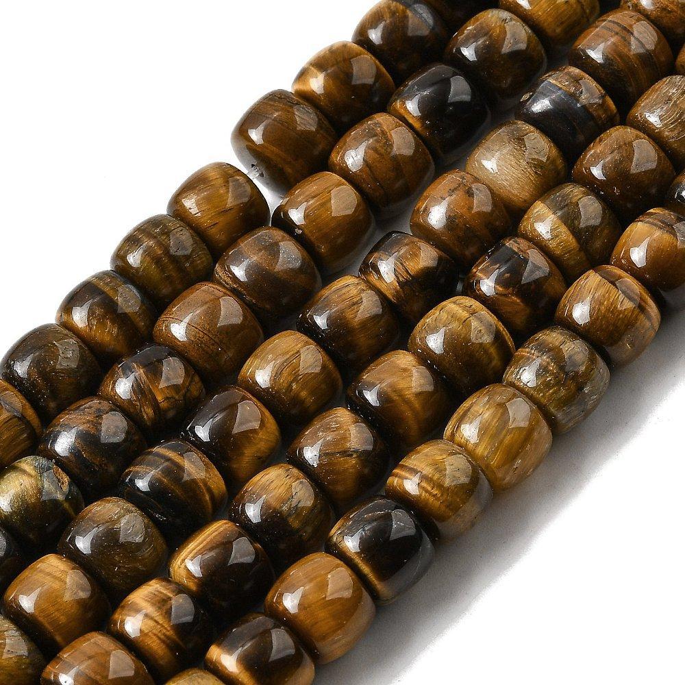 Edelsteen tijgeroog 8mm barrel - per stuk-Kralen-Kraaltjes van Renate
