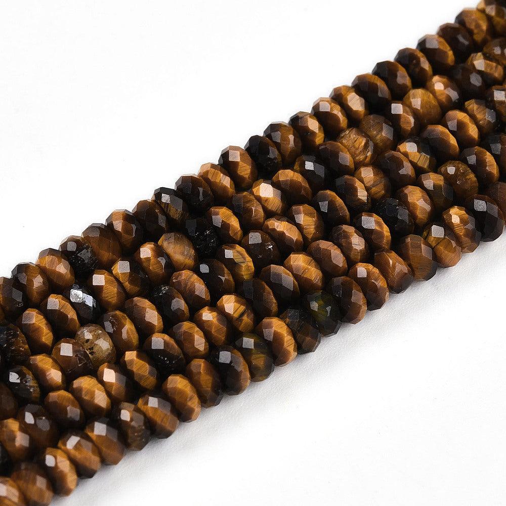 Edelsteen kraal tijgeroog Disc 3x2mm - 20 Stuks-Kralen-Kraaltjes van Renate