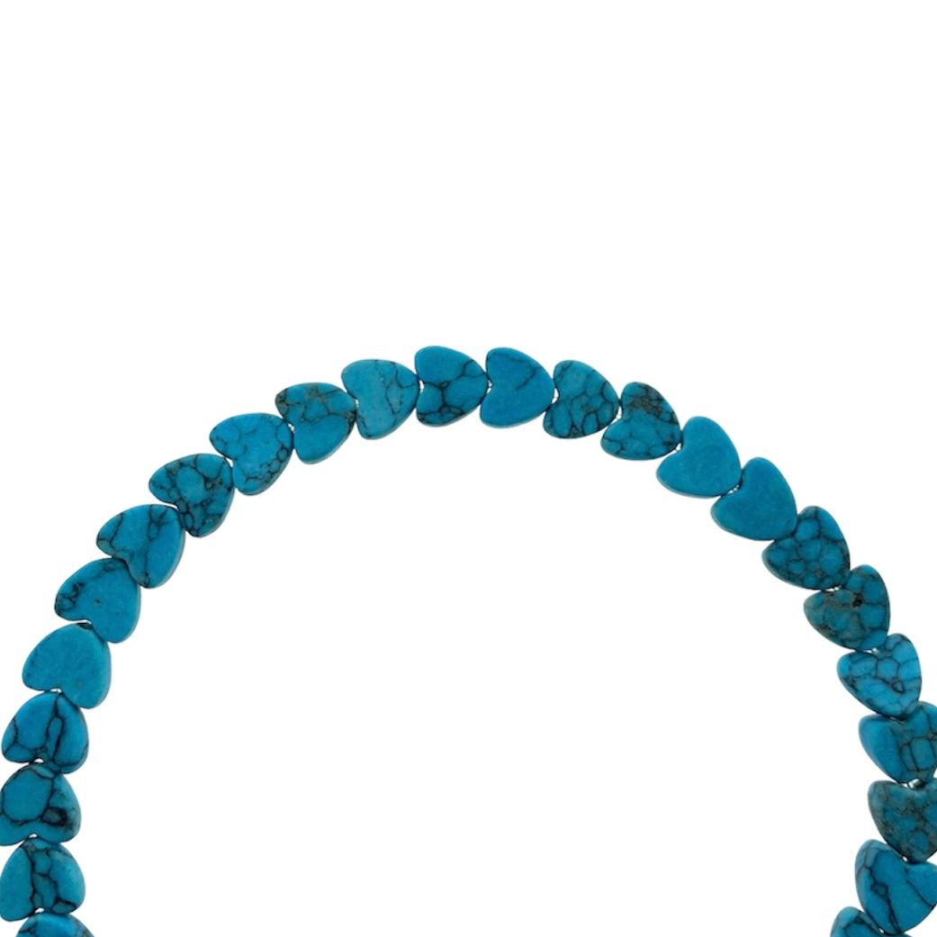 Edelsteen kraal turquoise hart 6x3mm-Kralen-Kraaltjes van Renate