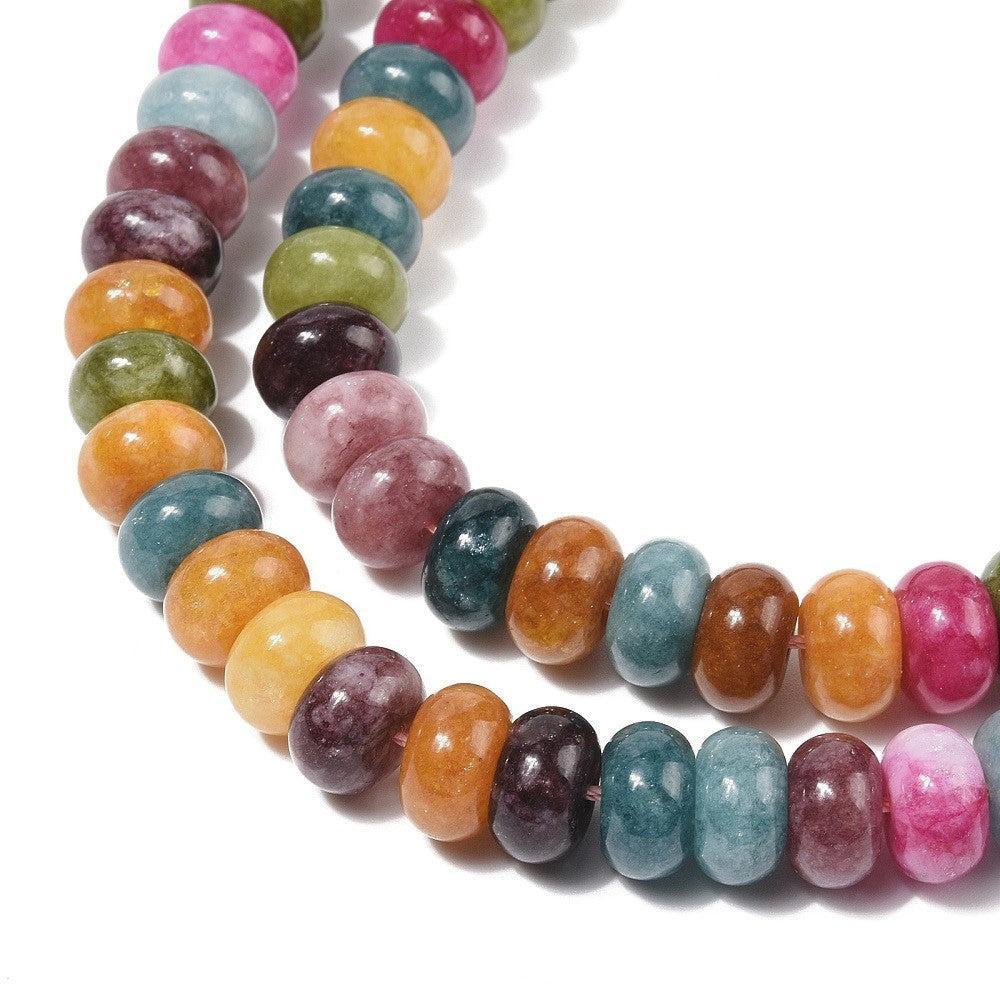 Edelsteen kralen Jade mix 10x6mm- 10 stuks-Kralen-Kraaltjes van Renate