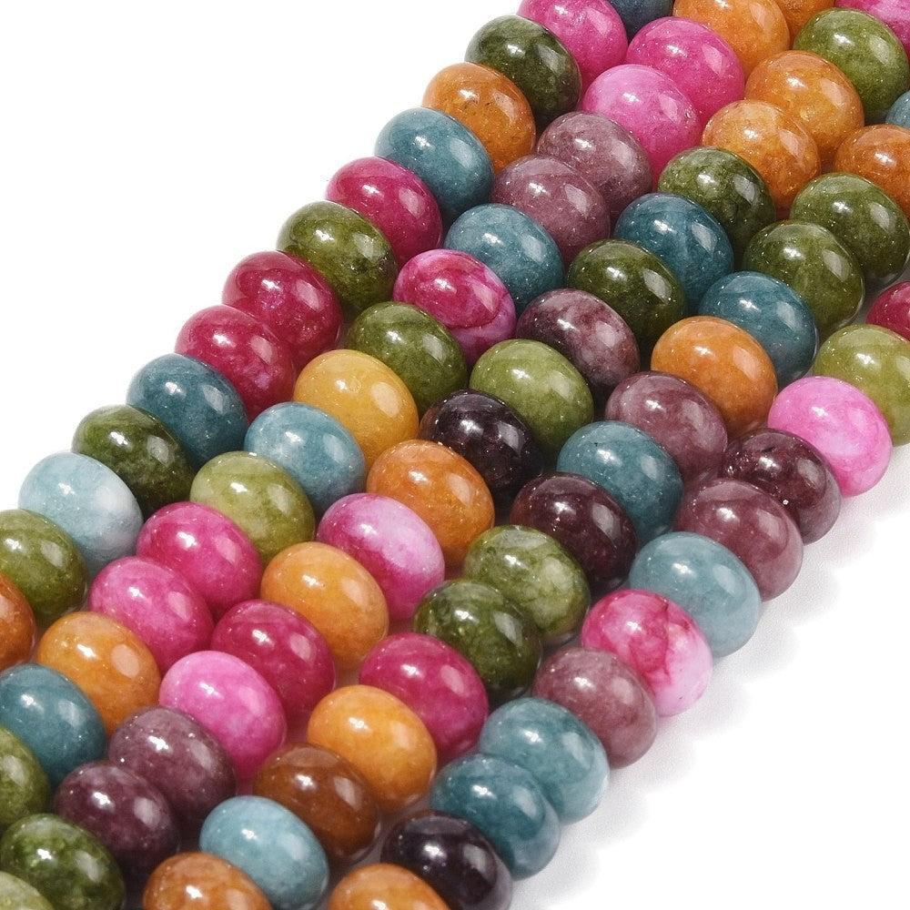 Edelsteen kralen Jade mix 10x6mm- 10 stuks-Kralen-Kraaltjes van Renate