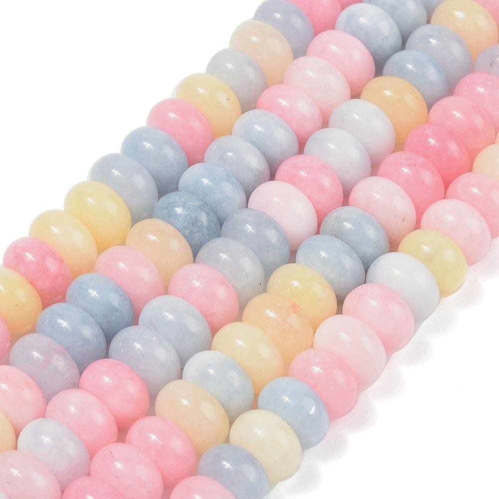 Edelsteen kralen Jade pastel mix 10mm- 10 stuks-Kralen-Kraaltjes van Renate