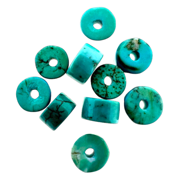 Edelsteen kralen discs Howliet 4x2mm- per 10 stuks-Kralen-Kraaltjes van Renate