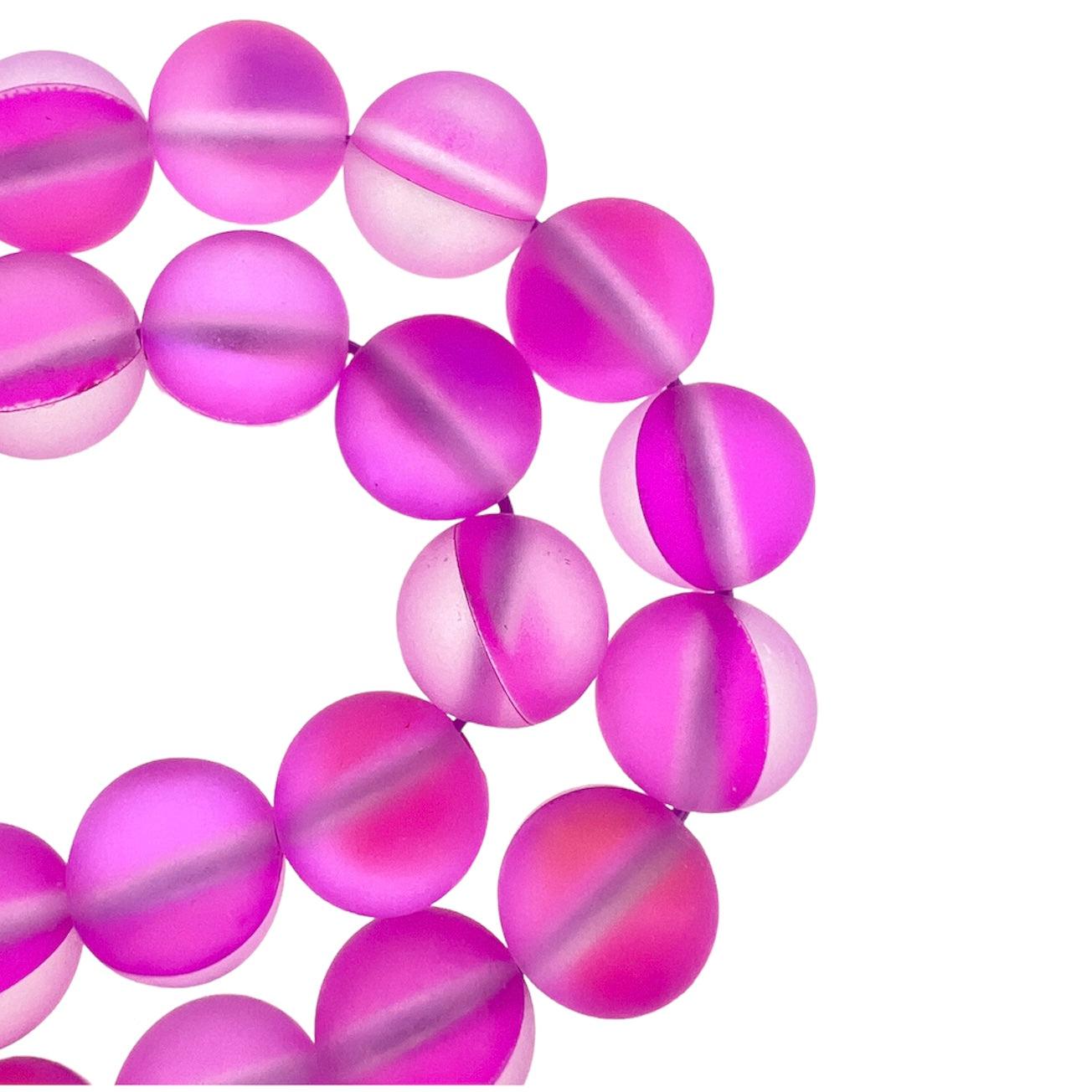 Edelsteen maansteen roze holografisch 8mm-Kralen-Kraaltjes van Renate