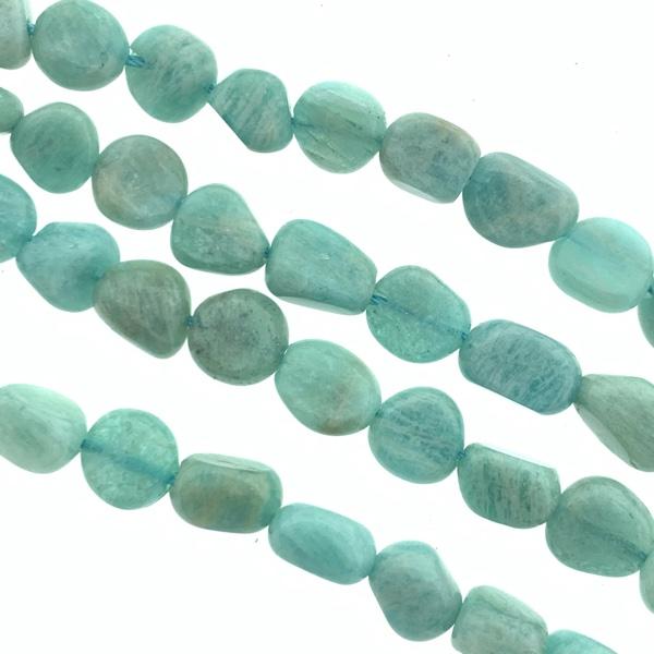 Edelsteen nugget Amazoniet turquoise 5-8mm-Kraaltjes van Renate