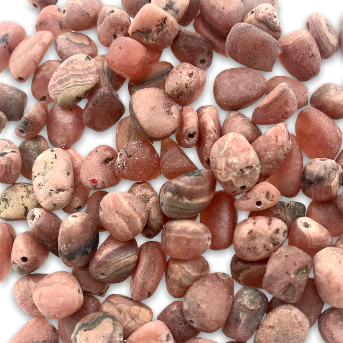 Edelsteen nugget Argentina rhodochrosite roze 5-8mm-Kralen-Kraaltjes van Renate