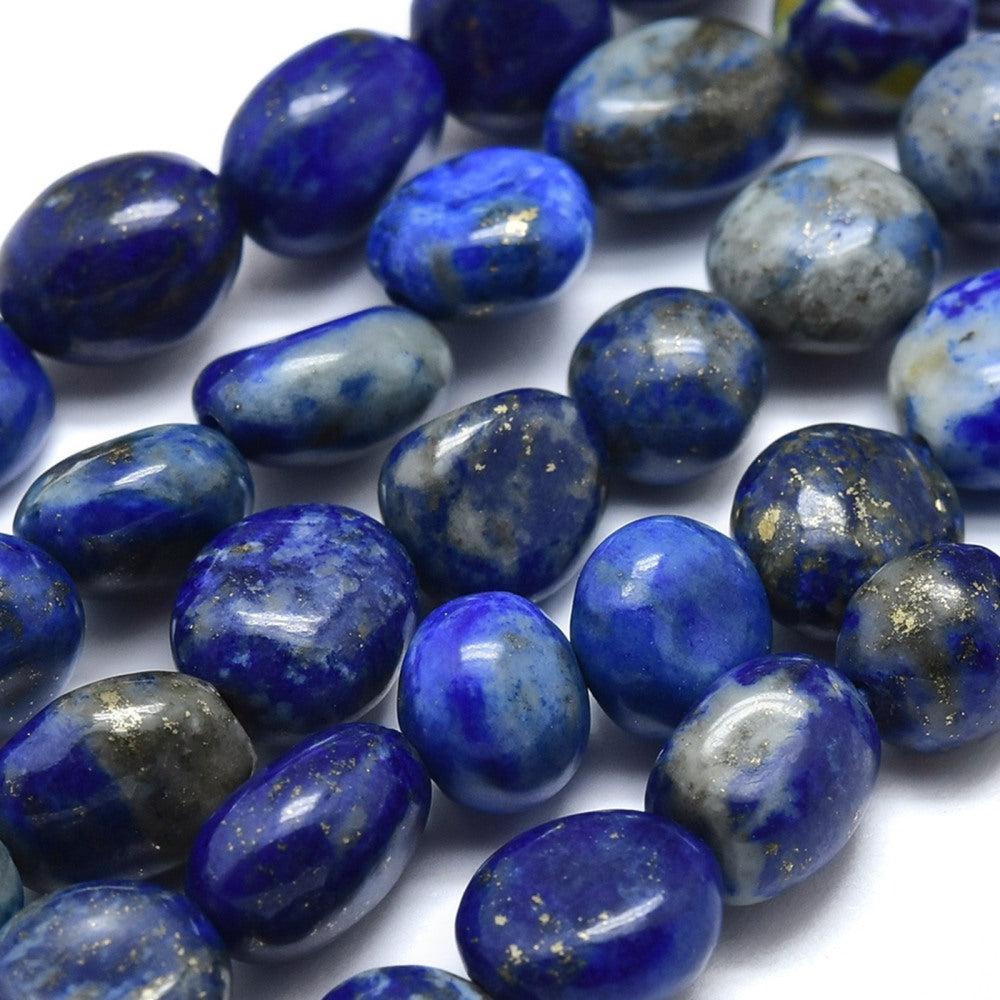 Edelsteen nugget lapis lazuli blue 8mm-Kralen-Kraaltjes van Renate