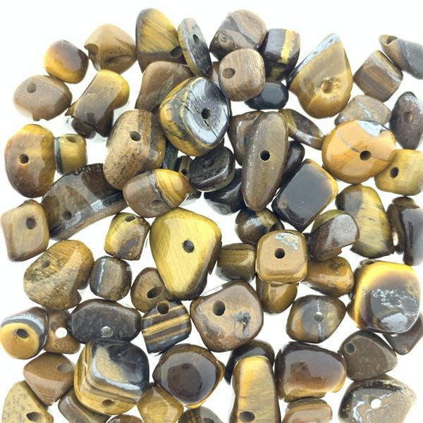 Edelsteen nuggets Tijgeroog 5x8mm - 20 gram-Kraaltjes van Renate
