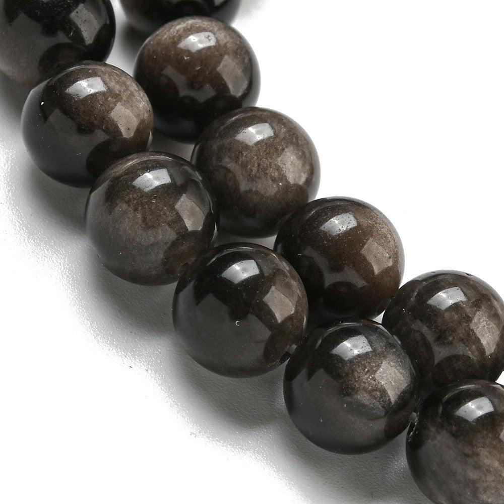 Edelsteen obsidian dark 8mm-Kralen-Kraaltjes van Renate