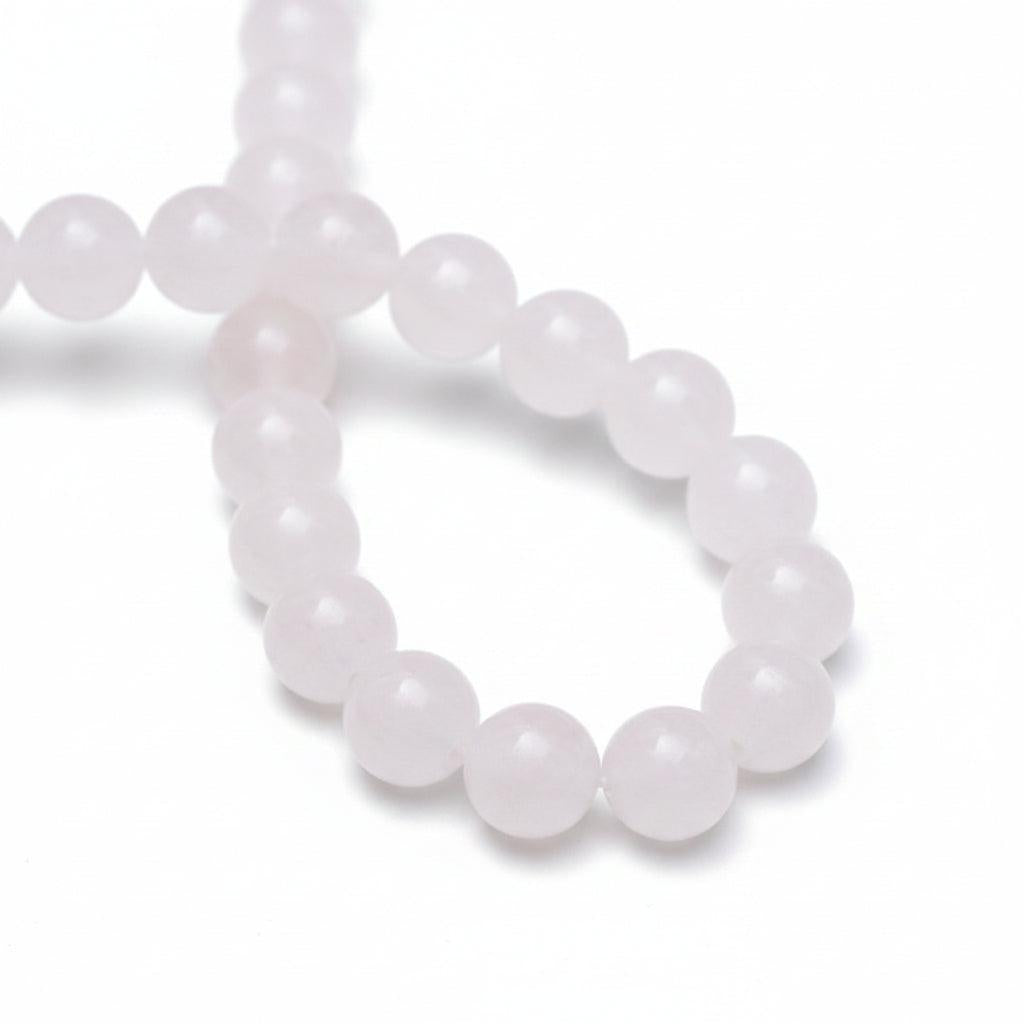 Edelsteen opaal witte jade kraal rond 4mm - per 20 stuks-Kralen-Kraaltjes van Renate