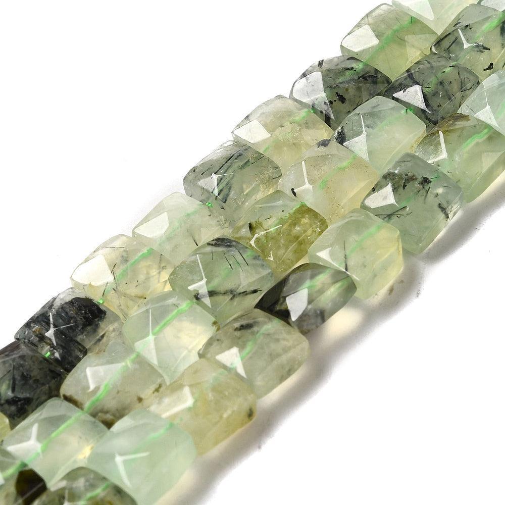 Edelsteen prehnite 10mm faceted - per stuk-Kralen-Kraaltjes van Renate