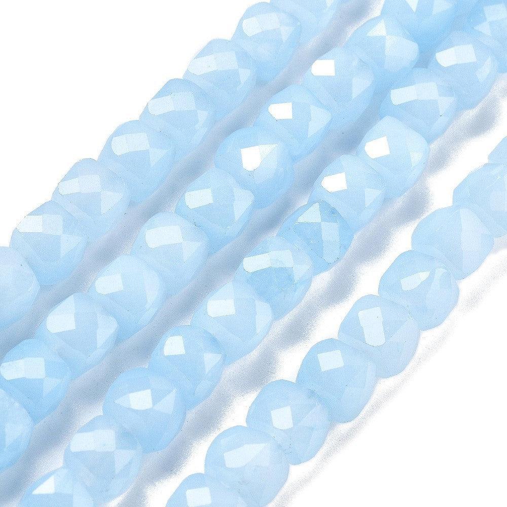 Edelsteen quartz blauw faceted cube 7mm- per stuk-Kralen-Kraaltjes van Renate