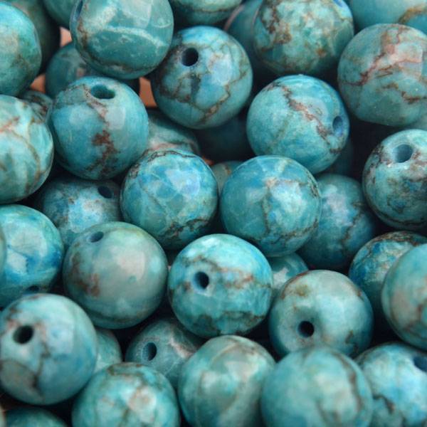 Edelsteen rond Afrikaans turquoise 8mm-Kraaltjes van Renate